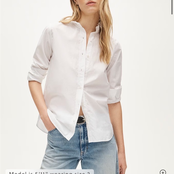 J. Crew Jules ruffle-collar shirt in cotton poplin Size 14 White - Picture 2 of 9